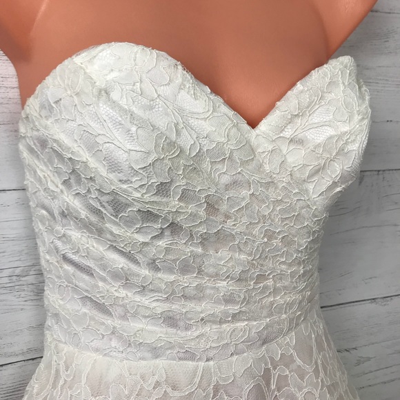 MORI LEE WHITE LACE DRESS - Picture 5 of 8